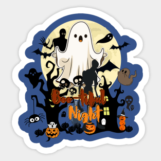 "Boo-tiful Night" Halloween design Sticker